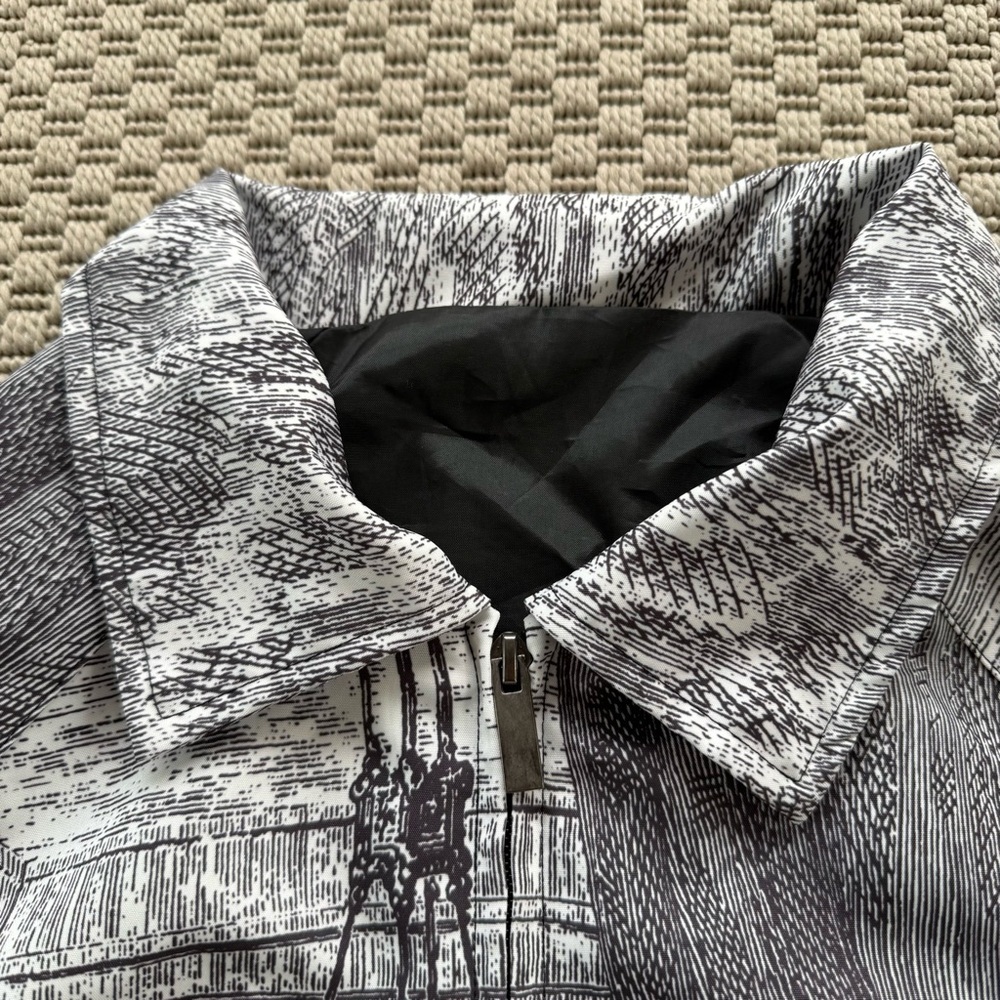 hellpur windbreaker the last supper graphic y2k streetwear waterproof jacket - Picture 4 of 5